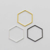 Craft jewelry with a modern geometric feel using our Plated Brass 22x25mm Hexagon Link.