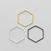 Cherry Tree Beads Plated Brass 22x25mm Hexagon Link - 6 per bag - ES7593 