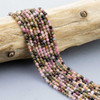 round shiny green and pink beads for making jewelry