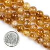 Cherry Tree Beads Citrine 8mm Mala Round Beads - 115 beads per strand 