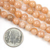 Cherry Tree Beads Peach Moonstone 6mm Mala Round Beads - 115 beads per strand 