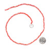 Crystal 2x3mm Opaque Coral Pop Faceted Rondelle Beads with an AB finish - Approx. 15 inch strand