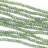 Crystal 2x2mm Opaque Spearmint Green Rondelle Beads - Approx. 15.5 inch strand