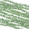 Crystal 3x4mm Opaque Spearmint Green Rondelle Beads - Approx. 15.5 inch strand