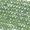 Crystal 4x6mm Opaque Thyme Green Rondelle Beads - Approx. 15.5 inch strand