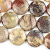 Laguna Lace Agate 30mm Coin Beads - 16 inch strand