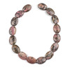 Cherry Tree Beads Rhodonite with Matrix 18x25mm Oval Beads - 15 inch strand 