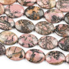 Cherry Tree Beads Rhodonite with Matrix 18x25mm Oval Beads - 15 inch strand 