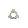 Coated Silver Plated Brass 20x23mm Triangle Link Components  with Hole - 6 per bag - CTBYH-002sc