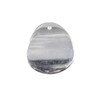 Coated Silver Plated Brass 24x27mm Concave Rounded Teardrop Drop Components - 6 per bag - CTBYH-003sc