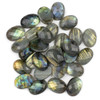 Cherry Tree Beads Labradorite 18x25mm Faceted Oval Cabochon - 6-7mm thick, 1 per bag 