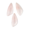 Rose Quartz 20x48mm Top Drilled Triangle Free Form Pendant - 1 per bag