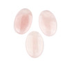 Rose Quartz 25x40mm Top Front to Back Drilled Oval Pendant - 1 per bag