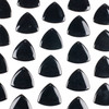 Black Obsidian 35mm Top Front to Back Drilled Puff Triangle Pendant - 1 per bag