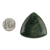 Gemstone 35mm Top Front to Back Drilled Puff Triangle Pendant - 1 per bag