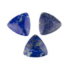 Lapis 35mm Top Front to Back Drilled Puff Triangle Pendant - 1 per bag