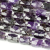 Amethyst 12x16mm Faceted Nugget Beads - 16 inch strand