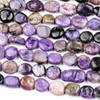 Charoite 10x14mm Pebble Beads - 16 inch strand