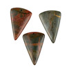 Cherry Tree Beads Red Cherry Creek Jasper 28x42mm Top Front to Back Drilled Inverted Triangle Pendant - 1 per bag 