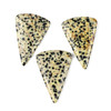 Cherry Tree Beads Dalmatian Jasper 28x42mm Top Front to Back Drilled Inverted Triangle Pendant - 1 per bag 