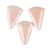 Rose Quartz 28x42mm Top Front to Back Drilled Inverted Triangle Pendant - 1 per bag