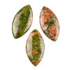 Cherry Tree Beads Unakite 25x50mm Top Side Drilled Marquise Pendant with a Flat Back - 1 per bag Cherry Tree Beads Unakite 25x50mm Top Side Drilled Marquise Pendant with a Flat Back - 1 per bag