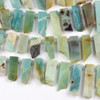 Amazonite Graduated 12x20-60mm Top Drilled Slab Beads - 15 inch strand