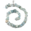 Aquamarine approximately 7x14-12x18mm Rough Nugget Beads - 15 inch strand