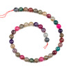 Cracked Agate 10mm Faceted Round Beads in a Pink Shore - 15.5 inch strand