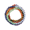 Chakra 8mm Mala Faceted Round Beads - 36 inch strand