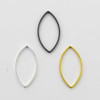 Inspired by the graceful shape of a marquise gemstone, these 12x22mm Plated Brass Marquise Links bring an elegant touch to jewelry designs. Their elongated open shape creates a light, airy look, while the smooth metal finish adds subtle shine and definition. The balanced proportions make them eye-catching without feeling heavy, making them suitable for both everyday and statement pieces.