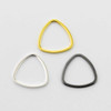 Craft your favorite beads and charms with our Plated Brass 19mm Rounded Triangle Link. The softly curved triangle shape offers a fresh alternative to traditional round and oval connectors, creating visual interest while maintaining a balanced, easy-to-style look. Made from plated brass, these links pair beautifully with gemstones, crystals, pearls, and other jewelry-making components.