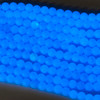 Glow-in-the-Dark Glass Round Beads - 8mm, Light Blue #9