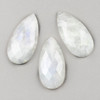 Moonstone 20x40mm Top Side Drilled Faceted Teardrop Pendant - 1 per bag