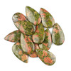 Cherry Tree Beads Unakite 24x44mm Top Side Drilled Teardrop Pendant - 1 per bag 