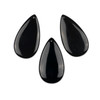 Onyx 24x44mm Top Front Drilled Teardrop Pendant - 1 per bag