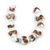 Cherry Tree Beads Handmade Lampwork Glass 15mm and 20mm White Heart Beads with Amethyst and Gold Foil Swirl - 8 inch strand 