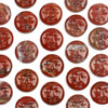 Red Jasper  25mm Moon Face Pendant with a Flat Back - 1 per bag