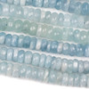 Aquamarine Grade "A" 4-6x12mm Faceted Irregular Rondelle Beads - 15 inch strand