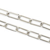 Cherry Tree Beads Natural Silver Stainless Steel 6.5x16mm Paper Clip Chain - 2 meters 