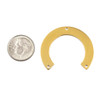 18k Gold Plated Stainless Steel 29.5x35mm Horseshoe Shaped Component with 3 Holes - 2 per bag