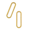 18k Gold Plated Stainless Steel 10x30mm Paper Clip Component - 2 per bag