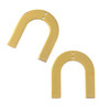 18k Gold Plated 304 Stainless Steel 31x34mm "U" Shaped Components with 2 Holes- 2 per bag