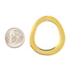 18k Gold Plated Stainless Steel 31x35mm Free Form Donut Component with 2 Holes - 2 per bag