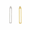 Cherry Tree Beads 304 Stainless Steel 4.5x32mm Rectangle Drop Components with Cut Out Middle - 2 per bag 