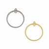Cherry Tree Beads 304 Stainless Steel 20x21mm Circle Components with 2 Loops - 2 per bag 