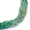 Multicolor Amazonite 2mm Faceted Round Beads - 15 inch strand