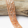 Cherry Tree Beads Ombre Sunstone 4mm Faceted Round Beads - 15 inch strand 