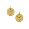 18k Gold Plated Stainless Steel 12mm Taurus Zodiac Charm with 4mm Open Jump Ring - 2 per bag