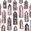 Cherry Tree Beads Rhodonite Crystal Tower - approx. 2.5-3.75", 1 piece 